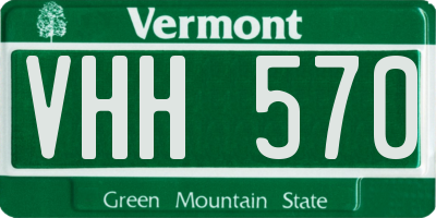 VT license plate VHH570