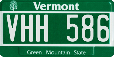 VT license plate VHH586