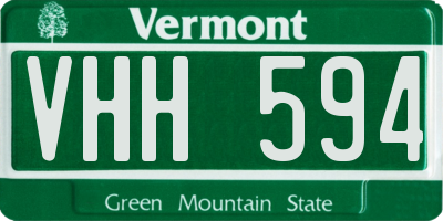 VT license plate VHH594