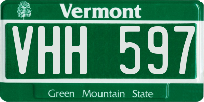 VT license plate VHH597