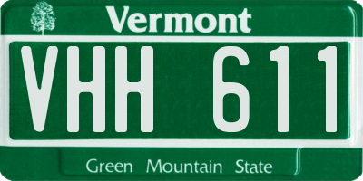 VT license plate VHH611