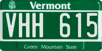 VT license plate VHH615