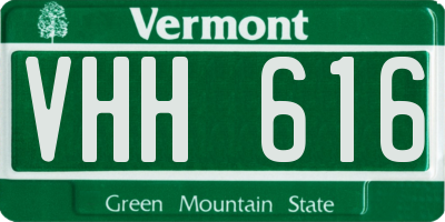 VT license plate VHH616
