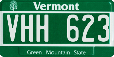 VT license plate VHH623