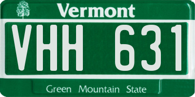 VT license plate VHH631