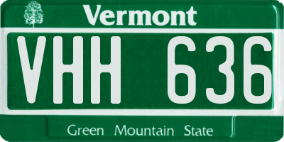 VT license plate VHH636