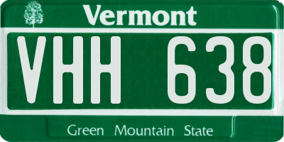 VT license plate VHH638