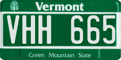 VT license plate VHH665