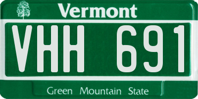 VT license plate VHH691