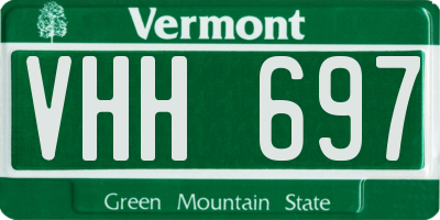 VT license plate VHH697