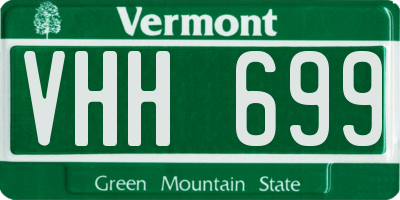 VT license plate VHH699