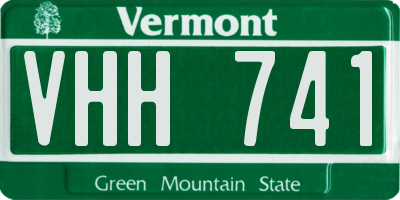 VT license plate VHH741