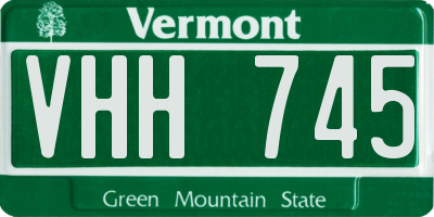 VT license plate VHH745