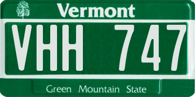 VT license plate VHH747