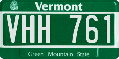 VT license plate VHH761