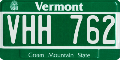 VT license plate VHH762