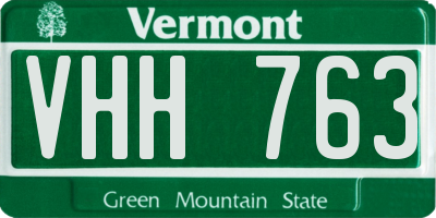 VT license plate VHH763
