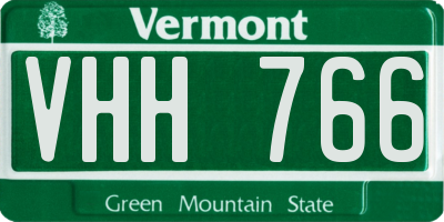 VT license plate VHH766