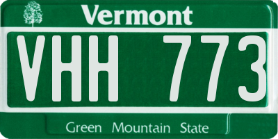 VT license plate VHH773