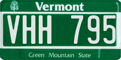 VT license plate VHH795