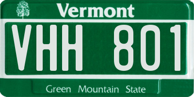 VT license plate VHH801