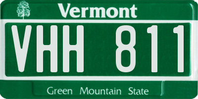 VT license plate VHH811