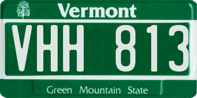 VT license plate VHH813