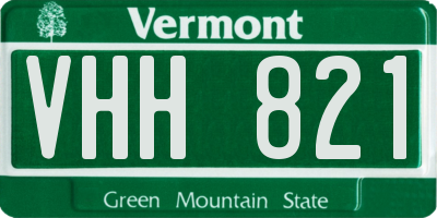 VT license plate VHH821