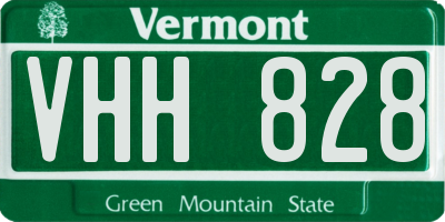 VT license plate VHH828