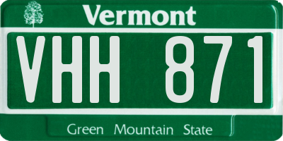 VT license plate VHH871