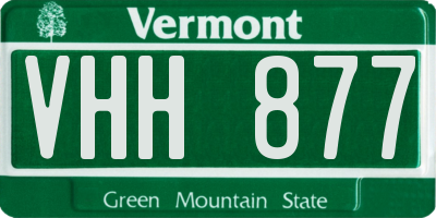 VT license plate VHH877