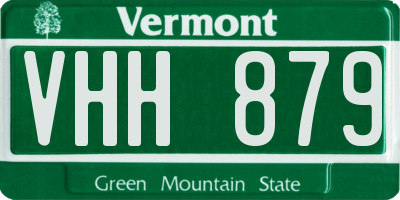 VT license plate VHH879