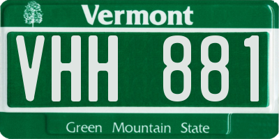 VT license plate VHH881