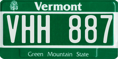 VT license plate VHH887