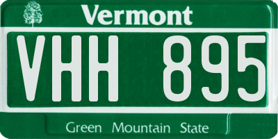 VT license plate VHH895