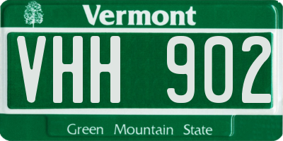 VT license plate VHH902