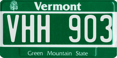 VT license plate VHH903