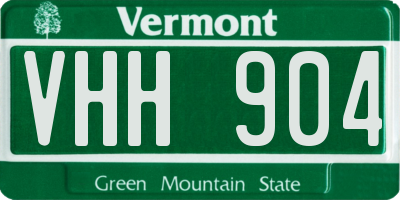 VT license plate VHH904