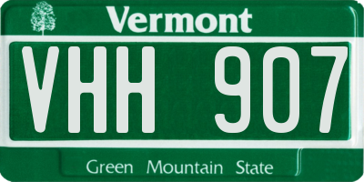 VT license plate VHH907