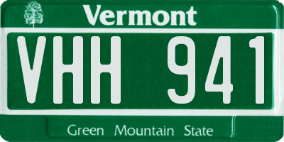 VT license plate VHH941