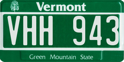 VT license plate VHH943