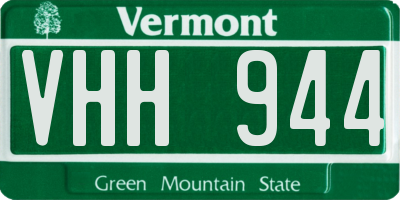 VT license plate VHH944