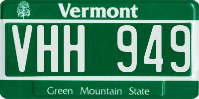 VT license plate VHH949