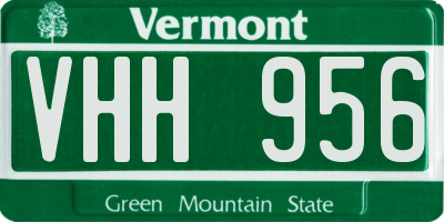 VT license plate VHH956