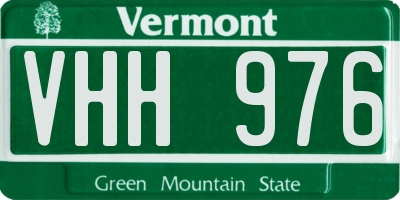 VT license plate VHH976