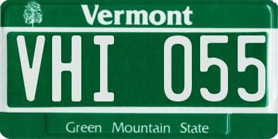 VT license plate VHI055