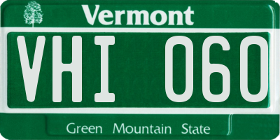 VT license plate VHI060