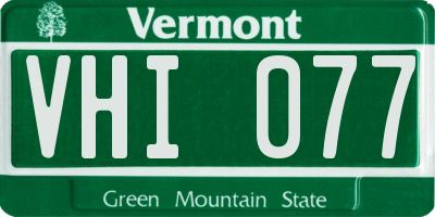VT license plate VHI077