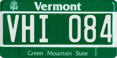 VT license plate VHI084