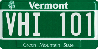 VT license plate VHI101